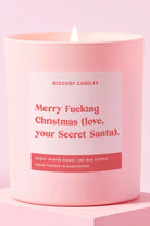 Love Your Secret Santa Scented Christmas Candle by Mischief Candles – Candles – Pink | Spoiled Brat UK