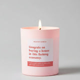 Shop Mischief Candles Mischief Candles New Home Gift Funny Housewarming Candle A House in This Economy Candles for women – premium loungewear and festival fashion at Spoiled Brat