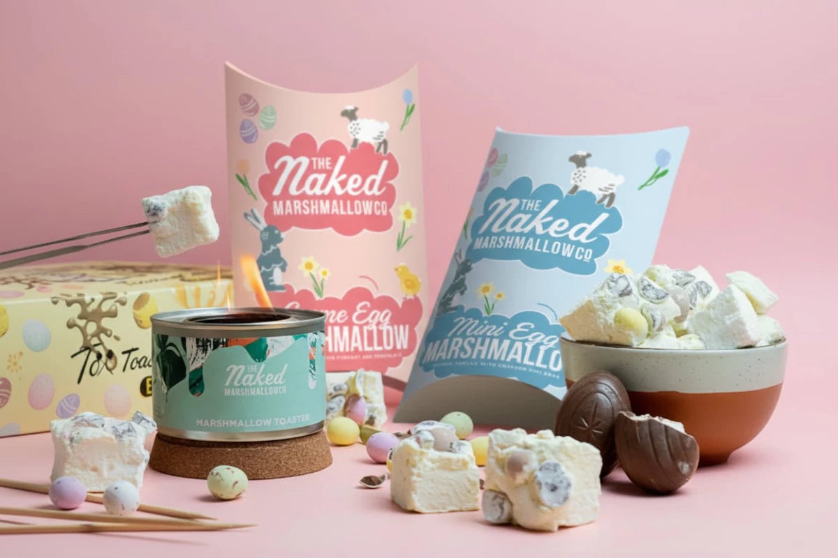 Shop Naked Marshmallow EASTER Edition Gourmet Marshmallow Toasting Gift Set Gifts for women – premium loungewear and festival fashion at Spoiled Brat