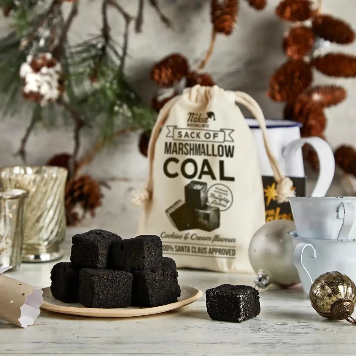Shop Naked Marshmallow Naked Marshmallow Sack of Gourmet Marshmallow Coal Gifts for women – premium loungewear and festival fashion at Spoiled Brat