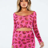 Shop New Girl Order New Girl Order Strawberry Mesh Mini Skirt Mini Skirt for women – premium loungewear and festival fashion at Spoiled Brat