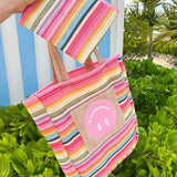 Shop Packed Party Packed Party Bring On The Fun Luxe Woven Rainbow Everything Pouch Bag Clutch Bag for women – premium loungewear and festival fashion at Spoiled Brat
