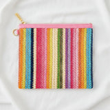 Shop Packed Party Packed Party Bring On The Fun Luxe Woven Rainbow Everything Pouch Bag Clutch Bag for women – premium loungewear and festival fashion at Spoiled Brat