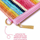 Shop Packed Party Packed Party Bring On The Fun Luxe Woven Rainbow Everything Pouch Bag Clutch Bag for women – premium loungewear and festival fashion at Spoiled Brat
