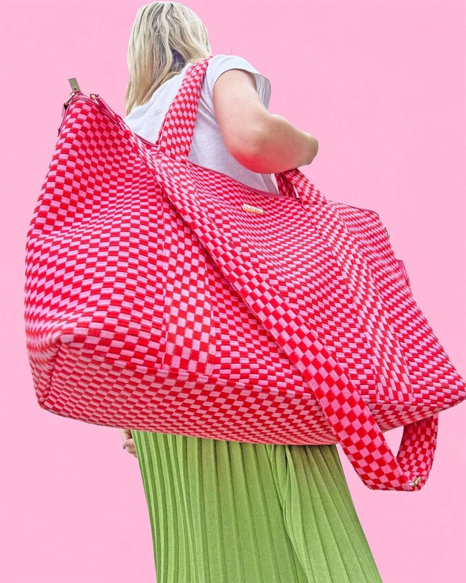 Shop Packed Party Packed Party Check This Weekender Duffle Bag Tote Bag for women – premium loungewear and festival fashion at Spoiled Brat
