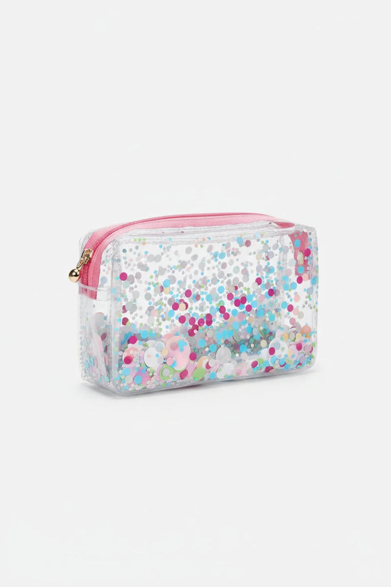 Shop Packed Party Packed Party Clear Vinyl Confetti Pouch Bag Clutch Bag for women – premium loungewear and festival fashion at Spoiled Brat