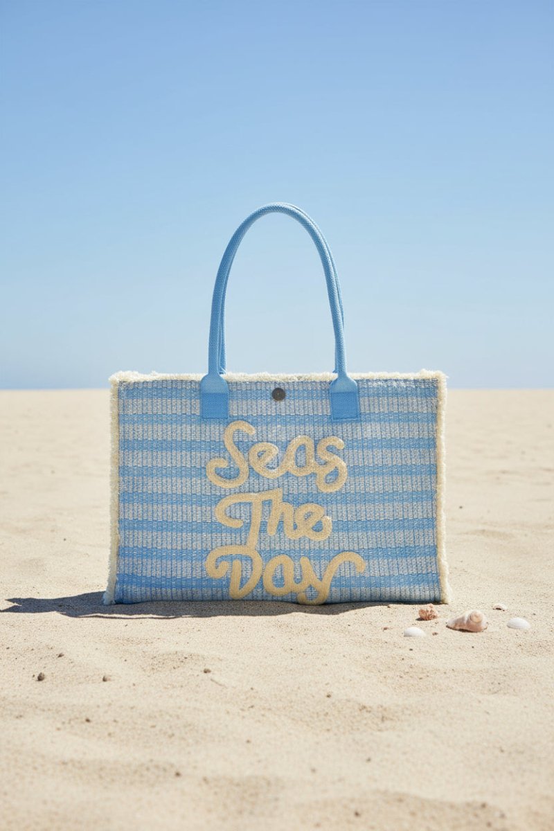 Shop Packed Party Packed Party Seas The Day Canvas Tote Bag Tote Bag for women – premium loungewear and festival fashion at Spoiled Brat