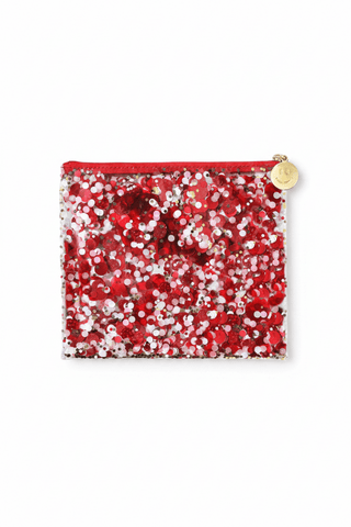 Shop Packed Party Packed Party Spirit Squad Rally Red Confetti Everything Pouch Clutch Bag for women – premium loungewear and festival fashion at Spoiled Brat