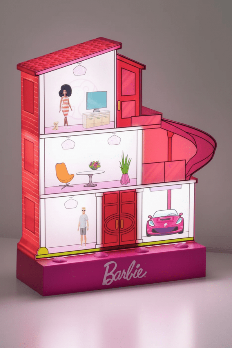 Shop Paladone Barbie Dreamhouse Light with Stickers Night Lamp for women – premium loungewear and festival fashion at Spoiled Brat