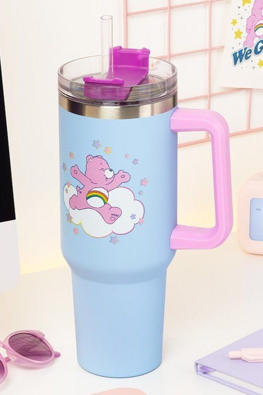 Shop Paladone Care Bears 1200ml Insulated Cup and Straw Travel Mug for women – premium loungewear and festival fashion at Spoiled Brat