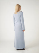 Pixie & Peach Chloe Cosy Bow Maxi Skirt by Pixie and Peach – Maxi Skirt – Blue | Spoiled Brat UK