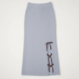 Shop Pixie and Peach Pixie & Peach Chloe Cosy Bow Maxi Skirt Maxi Skirt for women – premium loungewear and festival fashion at Spoiled Brat