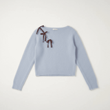 Shop Pixie and Peach Pixie & Peach Chloe Cosy Bow Top Jumper for women – premium loungewear and festival fashion at Spoiled Brat