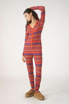 Shop Pixie and Peach Pixie & Peach Fairisle Christmas Onesie Pyjamas for women – premium loungewear and festival fashion at Spoiled Brat