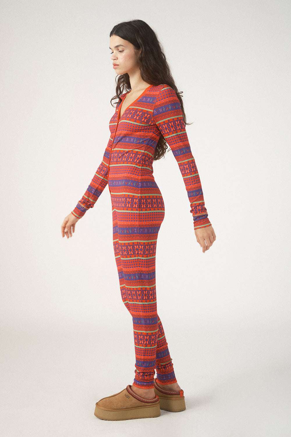 Pixie & Peach Fairisle Christmas Onesie - Spoiled Brat