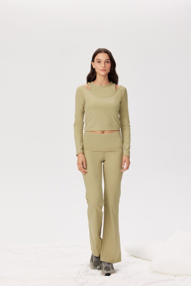 Shop Pixie and Peach Pixie & Peach Gina Flared Leggings Trousers for women – premium loungewear and festival fashion at Spoiled Brat