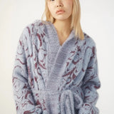 Shop Pixie and Peach Pixie & Peach Hope Jacquard Knitted Robe Bath Robe for women – premium loungewear and festival fashion at Spoiled Brat