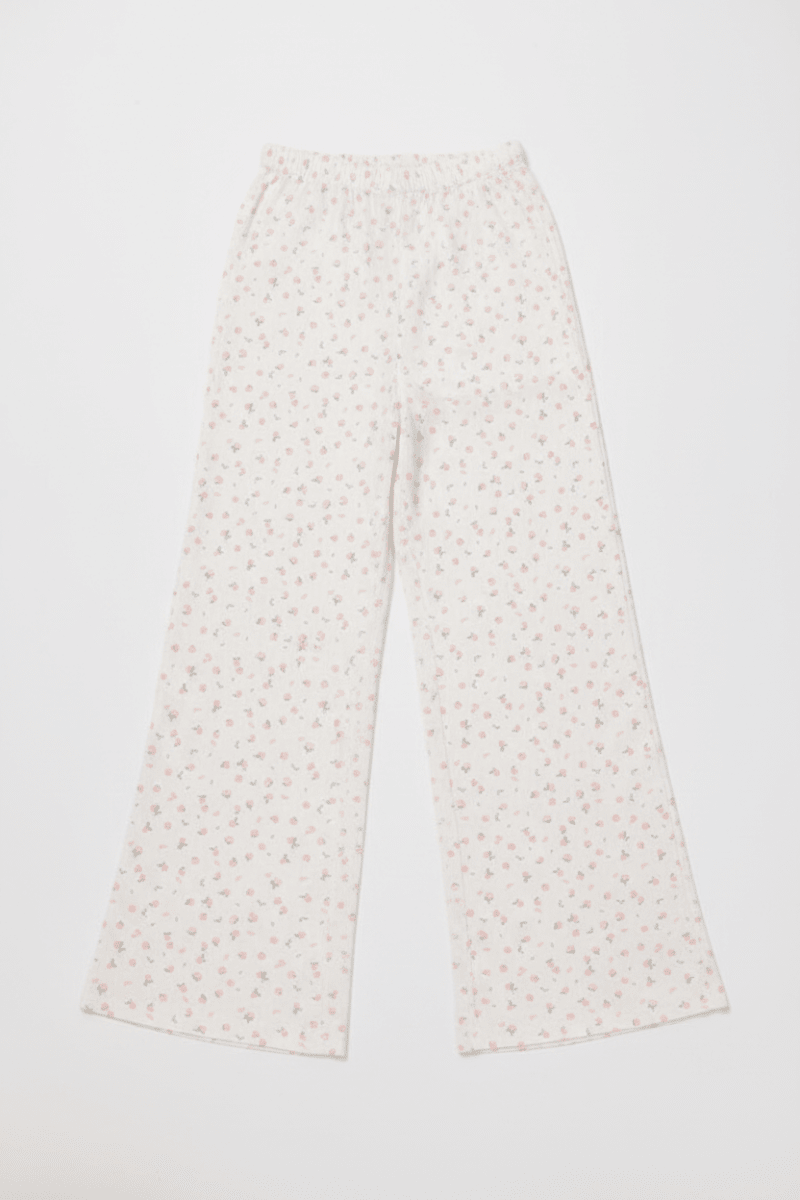 Shop Pixie and Peach Pixie & Peach Peachy Floral Trousers Trousers for women – premium loungewear and festival fashion at Spoiled Brat