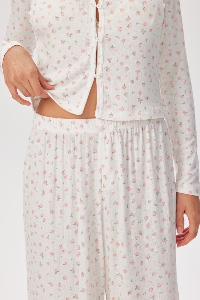Shop Pixie and Peach Pixie & Peach Peachy Floral Trousers Trousers for women – premium loungewear and festival fashion at Spoiled Brat
