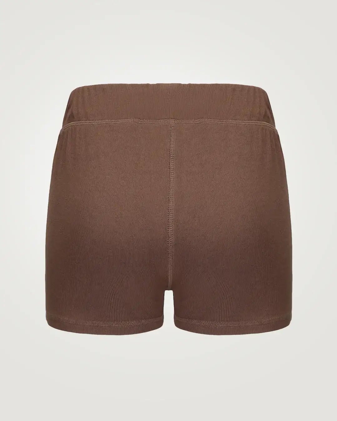 Pixie & Peach Peggy Rib Booty Short by Pixie and Peach – Shorts – Brown | Spoiled Brat UK