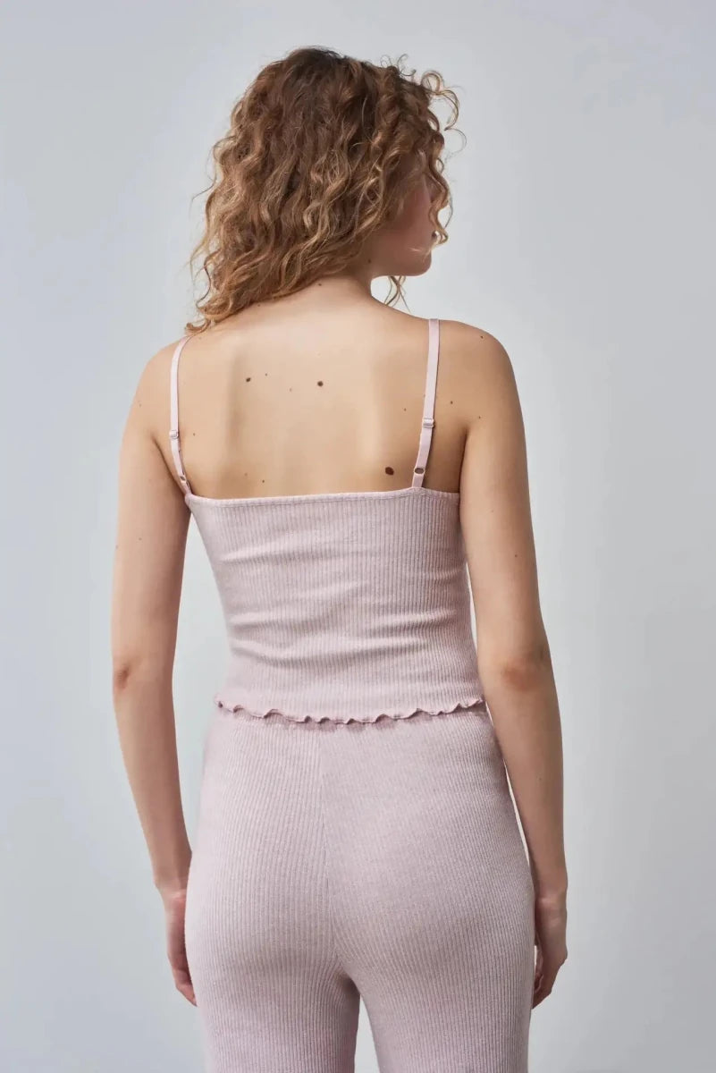 Shop Pixie and Peach Pixie & Peach Rose Cami & Lounge PJ Trouser Set Pyjamas for women – premium loungewear and festival fashion at Spoiled Brat