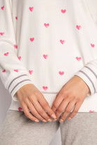 Shop PJ Salvage PJ Salvage Bright Stars & Brave Hearts PJ Top Sweater for women – premium loungewear and festival fashion at Spoiled Brat