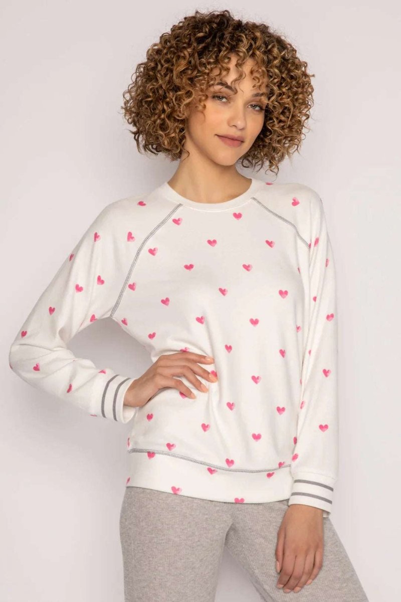 Shop PJ Salvage PJ Salvage Bright Stars & Brave Hearts PJ Top Sweater for women – premium loungewear and festival fashion at Spoiled Brat