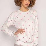 Shop PJ Salvage PJ Salvage Bright Stars & Brave Hearts PJ Top Sweater for women – premium loungewear and festival fashion at Spoiled Brat