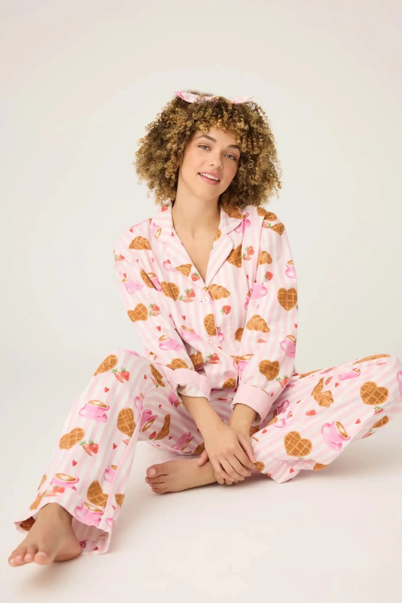 PJ Salvage Brunch Club Breakfast 3 - Piece Flannel PJ Set - Spoiled Brat