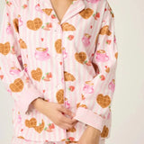 Shop PJ Salvage PJ Salvage Brunch Club Breakfast 3 - Piece Flannel PJ Set Pyjamas for women – premium loungewear and festival fashion at Spoiled Brat