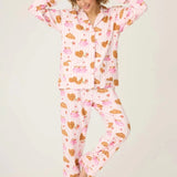 Shop PJ Salvage PJ Salvage Brunch Club Breakfast 3 - Piece Flannel PJ Set Pyjamas for women – premium loungewear and festival fashion at Spoiled Brat