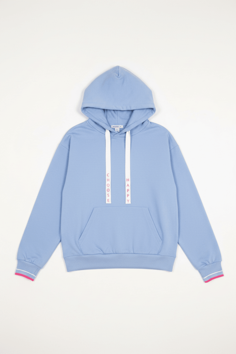 Shop PJ Salvage PJ Salvage Choose Happy Long Sleeve Hooded Top Hooded Sweatshirt for women – premium loungewear and festival fashion at Spoiled Brat