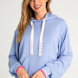 Shop PJ Salvage PJ Salvage Choose Happy Long Sleeve Hooded Top Hooded Sweatshirt for women – premium loungewear and festival fashion at Spoiled Brat