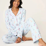 Shop PJ Salvage PJ Salvage Doggone Cold Dog Print Pointelle PJ Set Pyjamas for women – premium loungewear and festival fashion at Spoiled Brat