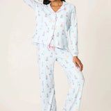 Shop PJ Salvage PJ Salvage Doggone Cold Dog Print Pointelle PJ Set Pyjamas for women – premium loungewear and festival fashion at Spoiled Brat