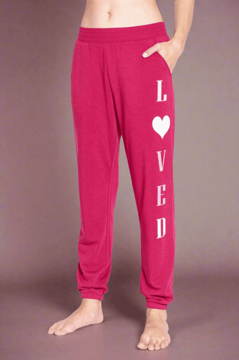 Shop PJ Salvage PJ Salvage Feeling Loved Sweatpants Jogger Bottoms for women – premium loungewear and festival fashion at Spoiled Brat