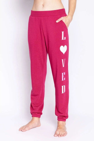 Shop PJ Salvage PJ Salvage Feeling Loved Sweatpants Jogger Bottoms for women – premium loungewear and festival fashion at Spoiled Brat