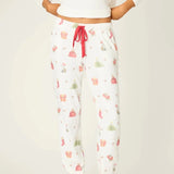 Shop PJ Salvage PJ Salvage Feline Festive Cat Print Banded PJ Pants as seen on Chloe Sims Pyjamas for women – premium loungewear and festival fashion at Spoiled Brat
