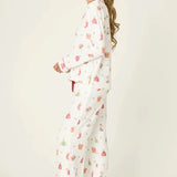 Shop PJ Salvage PJ Salvage Feline Festive Cat Print Christmas PJ Set Pyjamas for women – premium loungewear and festival fashion at Spoiled Brat