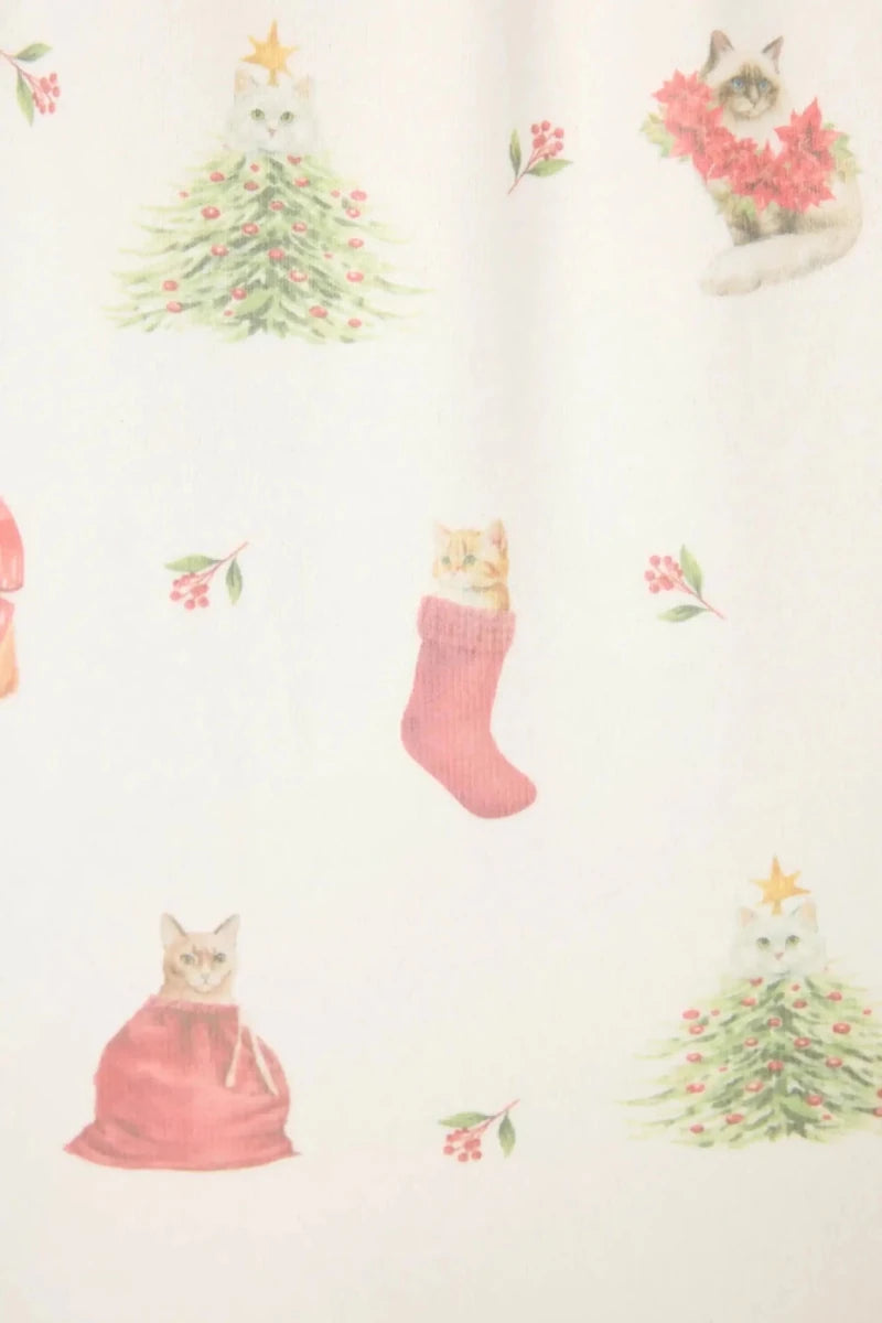 Shop PJ Salvage PJ Salvage Feline Festive Cat Print Christmas PJ Set Pyjamas for women – premium loungewear and festival fashion at Spoiled Brat