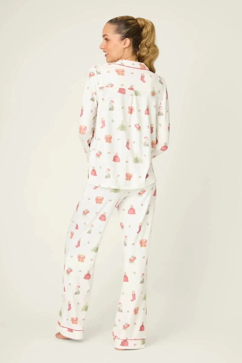 Shop PJ Salvage PJ Salvage Feline Festive Cat Print Christmas PJ Set Pyjamas for women – premium loungewear and festival fashion at Spoiled Brat