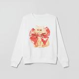 Shop PJ Salvage PJ Salvage Feline Festive Cat Print Sweater as seen on Chloe Sims Sweater for women – premium loungewear and festival fashion at Spoiled Brat