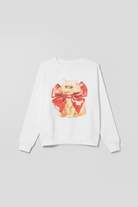 Shop PJ Salvage PJ Salvage Feline Festive Cat Print Sweater as seen on Chloe Sims Sweater for women – premium loungewear and festival fashion at Spoiled Brat