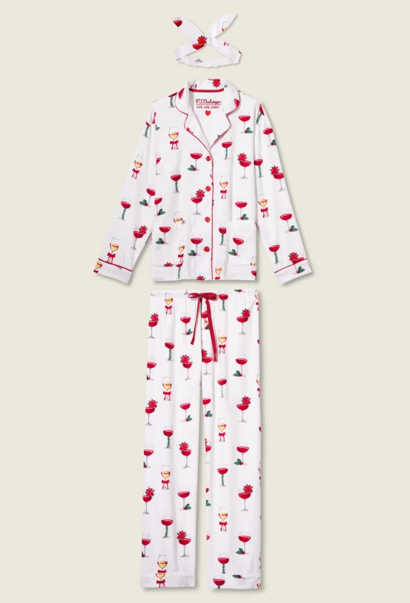 Shop PJ Salvage PJ Salvage Let's Get Toasty 3 - Piece Print Flannel PJ Set Pyjamas for women – premium loungewear and festival fashion at Spoiled Brat