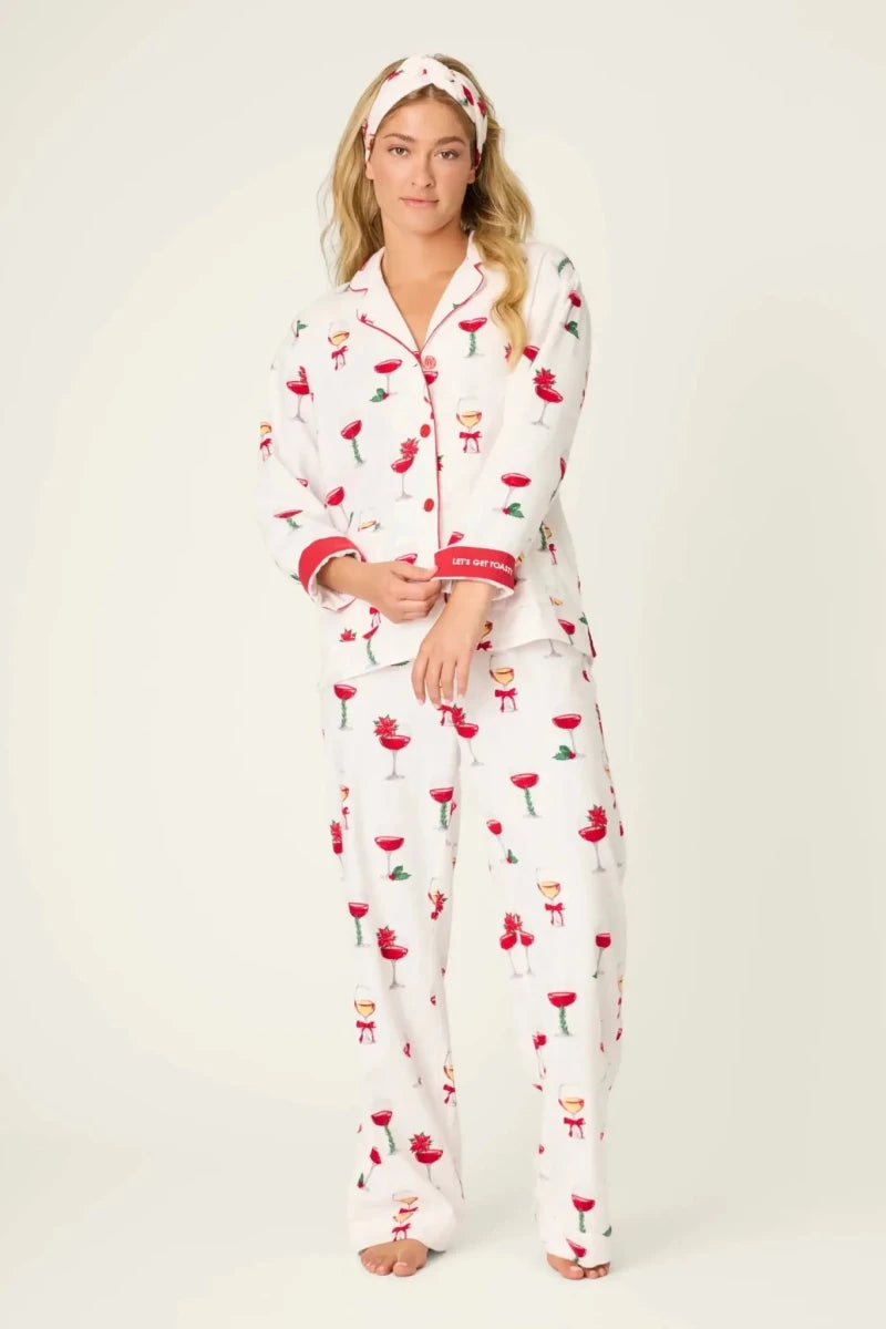 Shop PJ Salvage PJ Salvage Let's Get Toasty 3 - Piece Print Flannel PJ Set Pyjamas for women – premium loungewear and festival fashion at Spoiled Brat