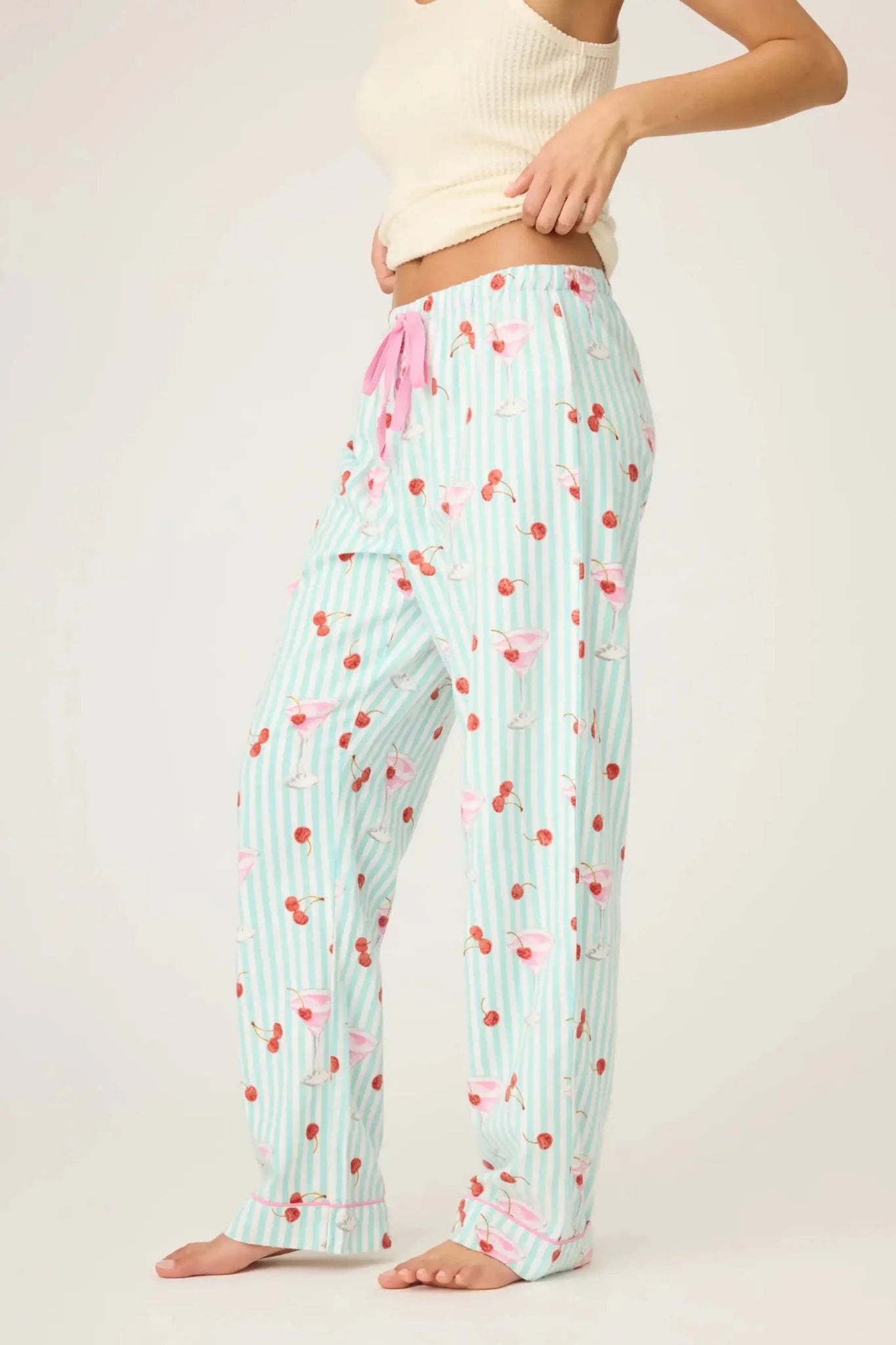 Shop PJ Salvage PJ Salvage Ma Cherie Cherry Print Flannel PJ Pants Pyjamas for women – premium loungewear and festival fashion at Spoiled Brat
