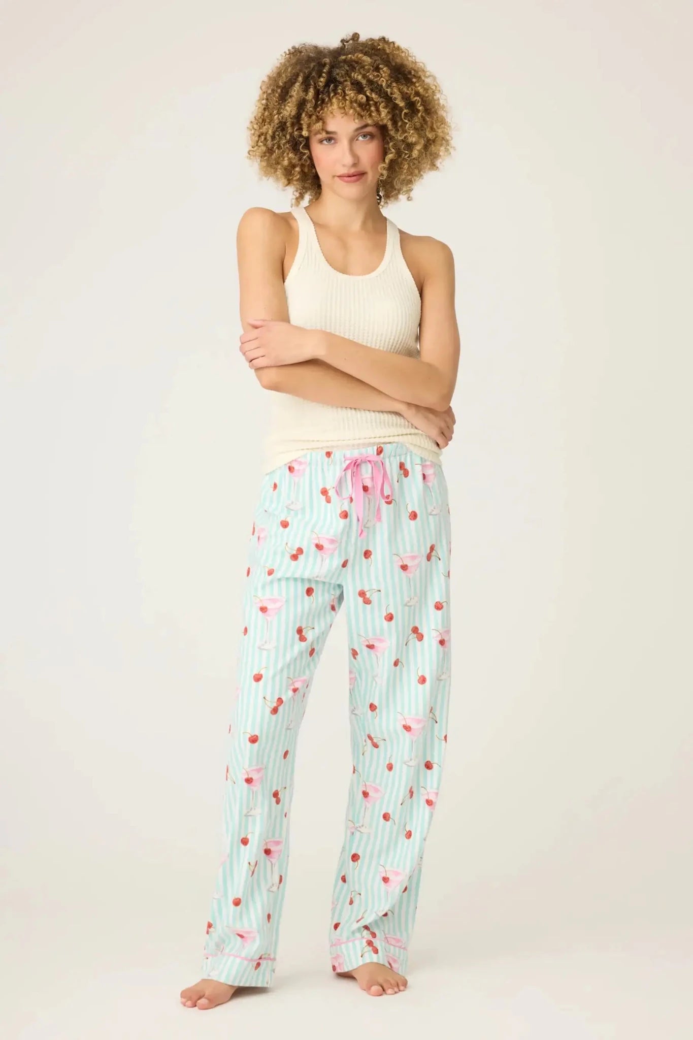 PJ Salvage Ma Cherie Cherry Print Flannel PJ Pants - Spoiled Brat
