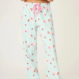 Shop PJ Salvage PJ Salvage Ma Cherie Cherry Print Flannel PJ Pants Pyjamas for women – premium loungewear and festival fashion at Spoiled Brat