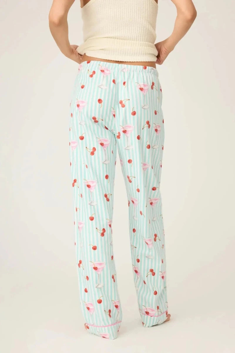 Shop PJ Salvage PJ Salvage Ma Cherie Cherry Print Flannel PJ Pants Pyjamas for women – premium loungewear and festival fashion at Spoiled Brat