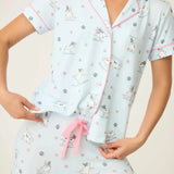 Shop PJ Salvage PJ Salvage Paws & Breathe Dog Print 3 - Piece PJ Set Pyjamas for women – premium loungewear and festival fashion at Spoiled Brat